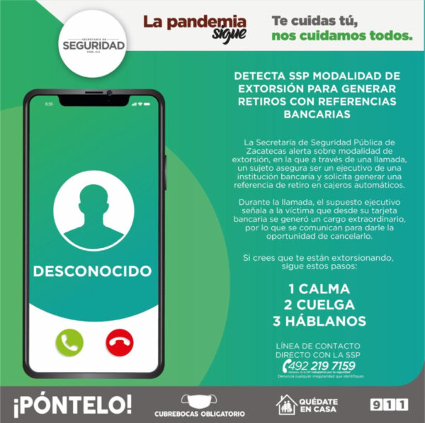 Alerta Ssp Sobre Modalidad De Extorsión Periódico Mirador